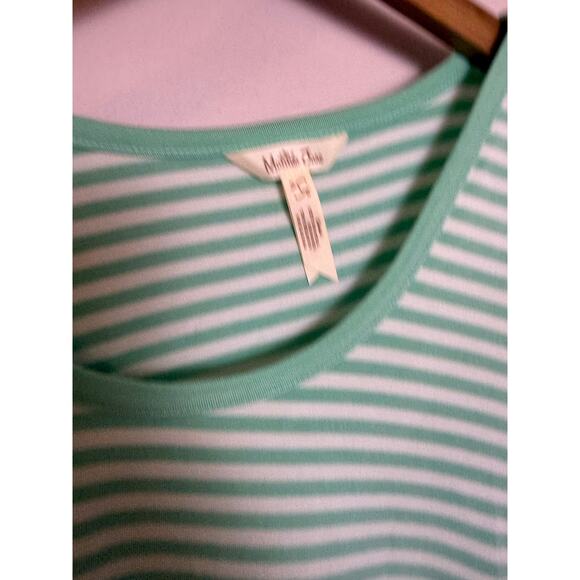 Matilda Jane Talk Tomorrow Stripe Dots Long Sleeve Peplum Top Large - Picture 4 of 5